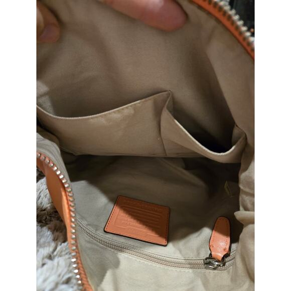 Coach Legacy Courtenay Hobo Bag Coral Sand Perforated Leather - Picture 10 of 11